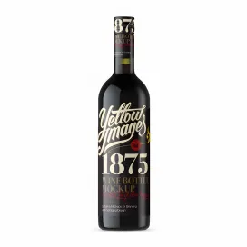 Antique Green Bottle With Red Wine